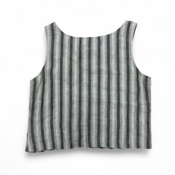 Margaret O’Leary Linen Striped Tank Top Blouse Sleeveless Medium European Summer - Picture 6 of 7